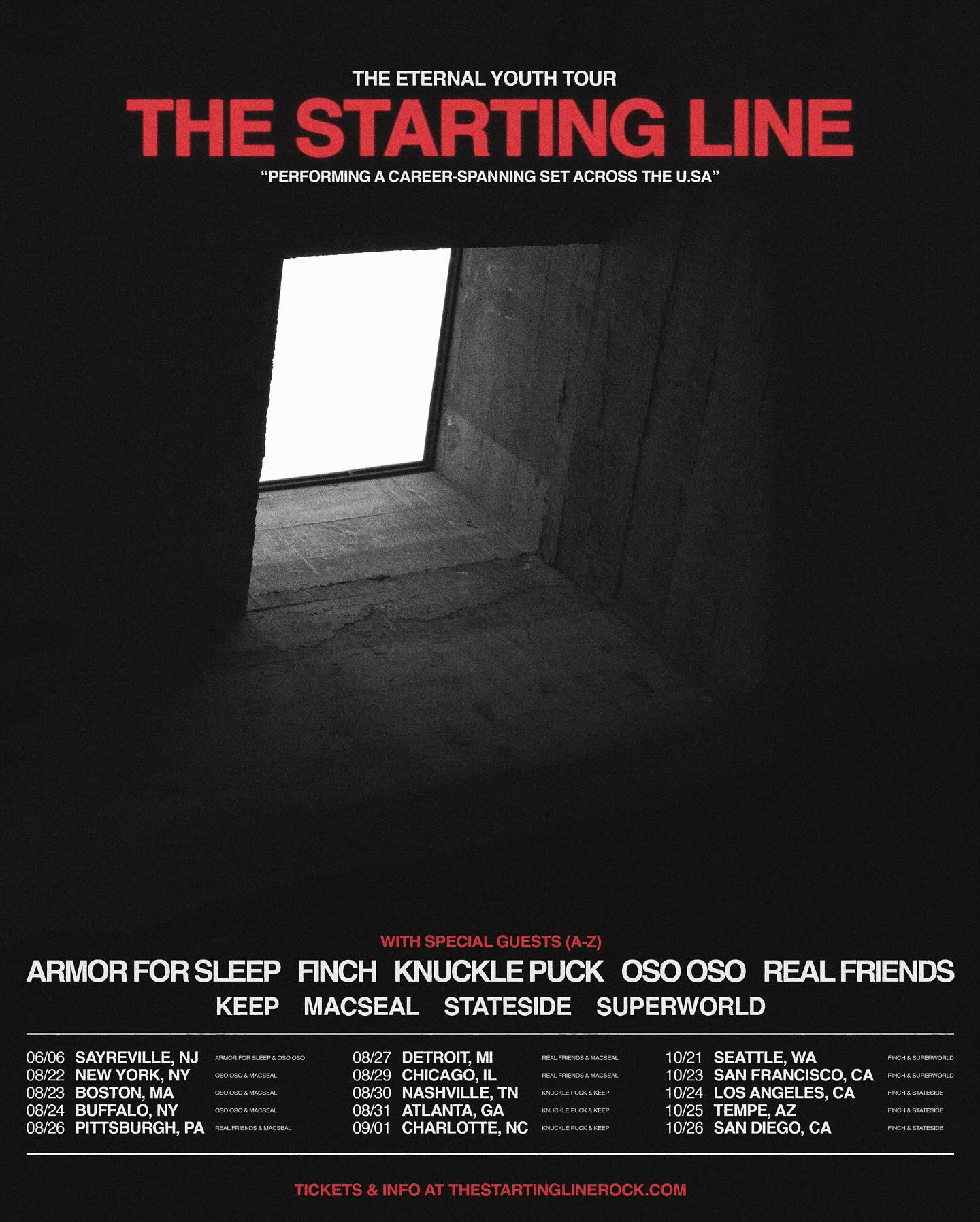 The Starting Line The Eternal Youth Tour Tour Poster 2025